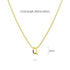 Initials Brick Alphabet Letter Necklace Gold Layered Steel Jewellery